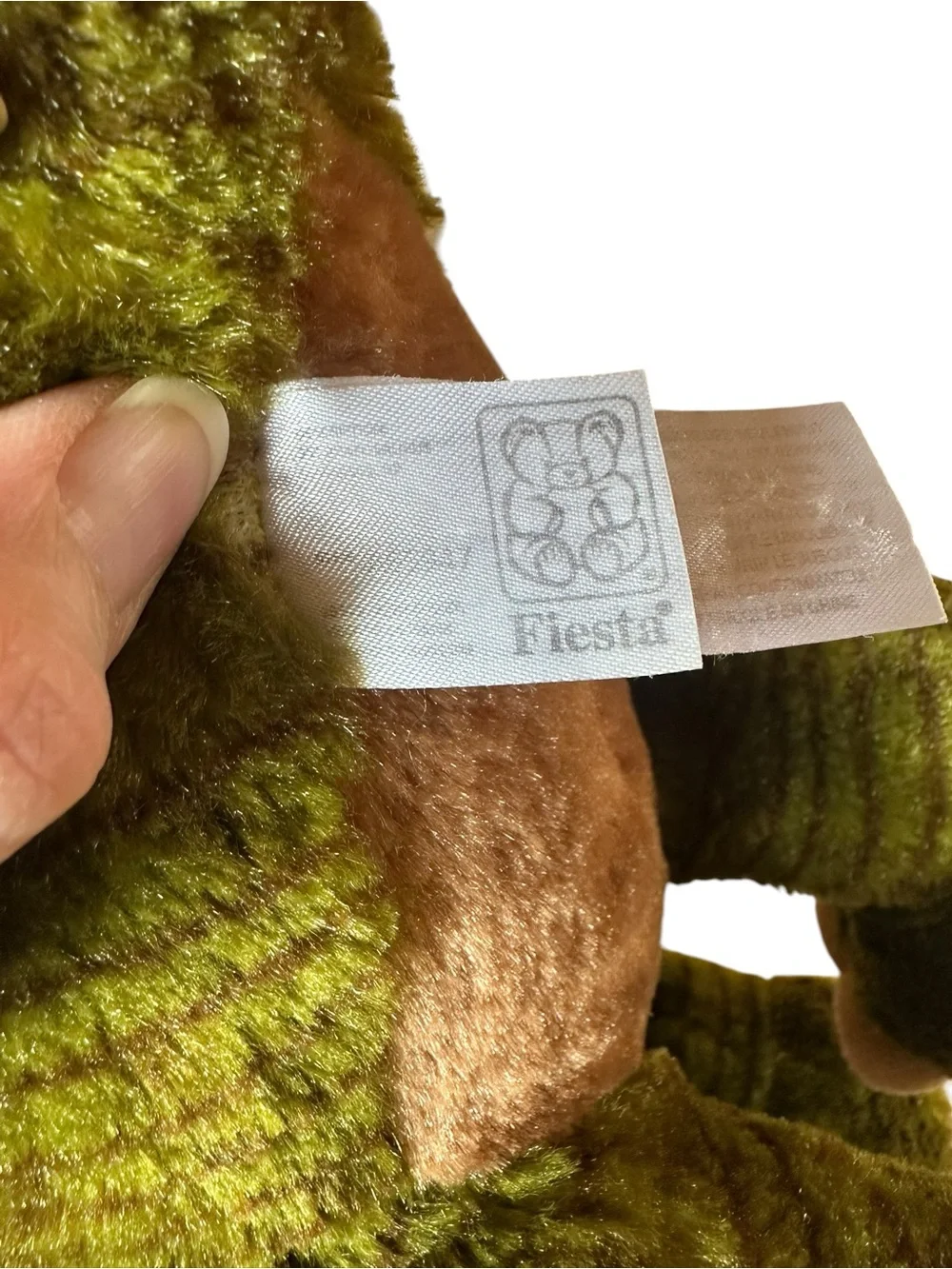 Fiesta Vtg Stuffed Plush Green Jumbo Dinosaur Large 36” Brontosaurus Nursery Tan